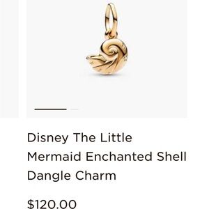 Disney Gold Spiral Shell Charm